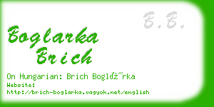 boglarka brich business card